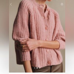 Sezane Emilie Pink Cardigan NWOT
